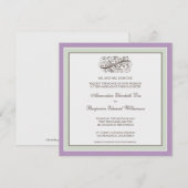 ::aangepast: Eenvoudig Elegant Wedding Uitnodiging (Voorkant / Achterkant)