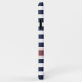 Aangepast, eenvoudig Klassiek blauw, gestreept pat Case-Mate iPhone Case (Achterkant/rechts)