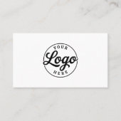 Aangepast Eenvoudig Minimalistisch Logo Wit Visitekaartje (Voorkant)