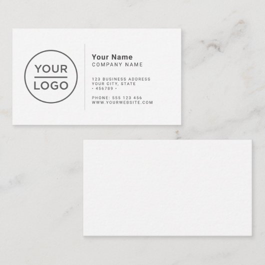 Aangepast eenvoudig minimalistisch visitekaartje v informatiekaartje (Voorkant / Achterkant)