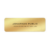 Aangepast, eenvoudig, modern Gold look elegant in  Etiket (Voorkant)