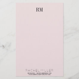 Aangepast eenvoudig monogram Initiaal en naam Brie Briefpapier