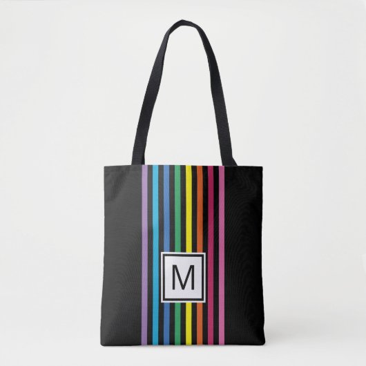 Aangepast eenvoudig patroon voor regenboogkleuren tote bag (Voorkant)
