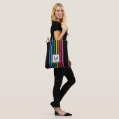 Aangepast eenvoudig patroon voor regenboogkleuren tote bag (Op model)