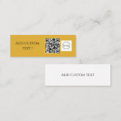 Aangepast, eenvoudig qr-code bladwijzer business m mini visitekaartje (Voorkant / Achterkant)