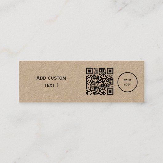 Aangepast eenvoudig qr code bladwijzer mini mini visitekaartje (Voorkant)