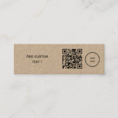 Aangepast eenvoudig qr code bladwijzer mini visitekaartje (Voorkant)