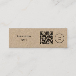 Aangepast eenvoudig qr code bladwijzer mini visitekaartje