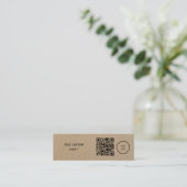 Aangepast eenvoudig qr code bladwijzer mini visitekaartje (Staand voorkant)