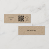 Aangepast eenvoudig qr code bladwijzer mini visitekaartje (Voorkant / Achterkant)