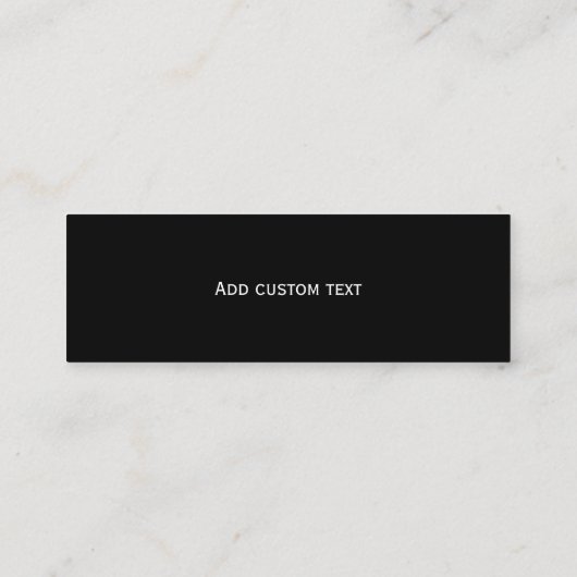 Aangepast, eenvoudig qr code bladwijzer mini zwart mini visitekaartje (Achterkant)