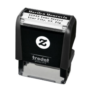 Aangepast eenvoudig retouradres zelfinktende stempel
