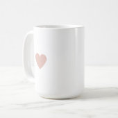 Aangepast Eenvoudig Roze Hart Koffiemok (Voorkant links)