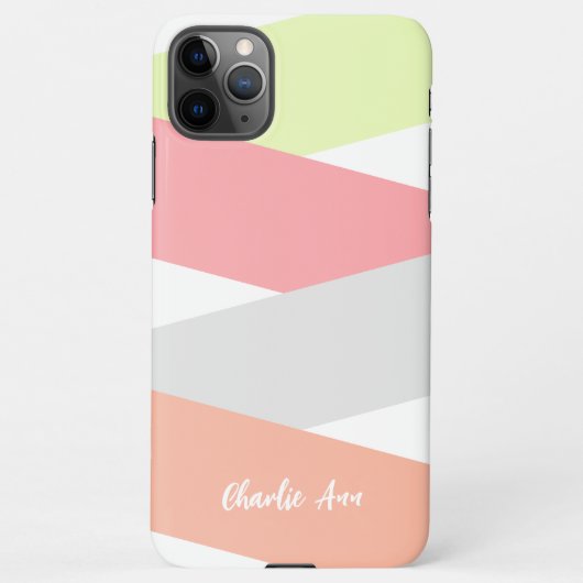 Aangepast eenvoudig tekenpatroon met diagonaal ges iPhone hoesje (Achterkant)