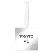 Aangepast, eenvoudig uploaden 4 foto's decoratie (Voorkant)