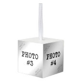 Aangepast, eenvoudig uploaden 4 foto's decoratie (Achter hoekig)