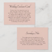 Aangepast, eenvoudig veelzijdig, dubbelzinnig roze informatiekaartje (Voorkant / Achterkant)