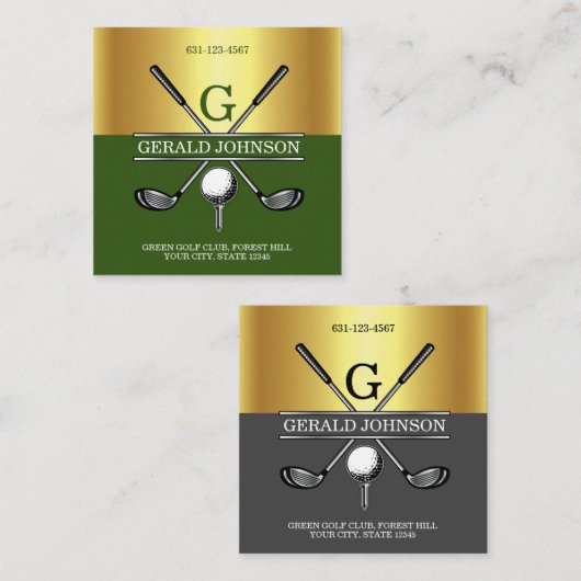 Aangepast eenvoudig Visitekaartje voor goudgradiën (Voorkant / Achterkant)