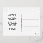 Aangepast eenvoudige foto op Roos Gold Folie Feestdagen Briefkaart (Achterkant)