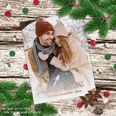 Aangepast eenvoudige foto op Roos Gold Folie Feestdagen Briefkaart