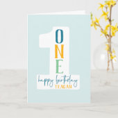 Aangepast eerste dag gevouwen Wenskaart Kaart (Gele Bloem)