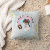 Aangepast eerste Heilige Communie Cute Brown Hair  Kussen (Deken)