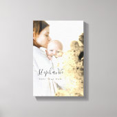 Aangepast eerste jaar maanfotogoud canvas afdruk (Voorkant)