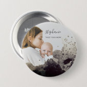 Aangepast eerste jaar mummousserende bedekking ronde button 7,6 cm (Voorkant /achterkant)