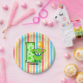 Aangepast eerste jaardag groen monster papieren bordje (Feest)