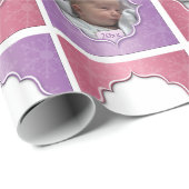 Aangepast, eerste kerstcadeaufotopapier voor baby' cadeaupapier (Rol Hoek)