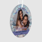 Aangepast, eerste kerstfeest, samen met Snowflakes Ornament (voorkant)