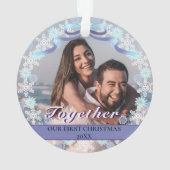 Aangepast, eerste kerstfeest, samen met Snowflakes Ornament (achterkant)