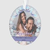 Aangepast, eerste kerstfeest, samen met Snowflakes Ornament (voorkant)