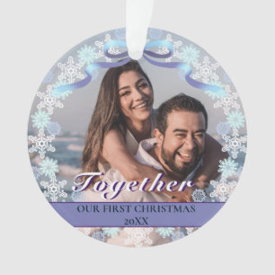Aangepast, eerste kerstfeest, samen met Snowflakes Ornament