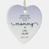 Aangepast eerste Moederdag nieuwe mammie Keepomwil Keramisch Ornament (Rechts)