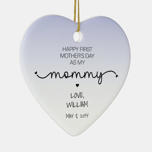 Aangepast eerste Moederdag nieuwe mammie Keepomwil Keramisch Ornament (Rechts)