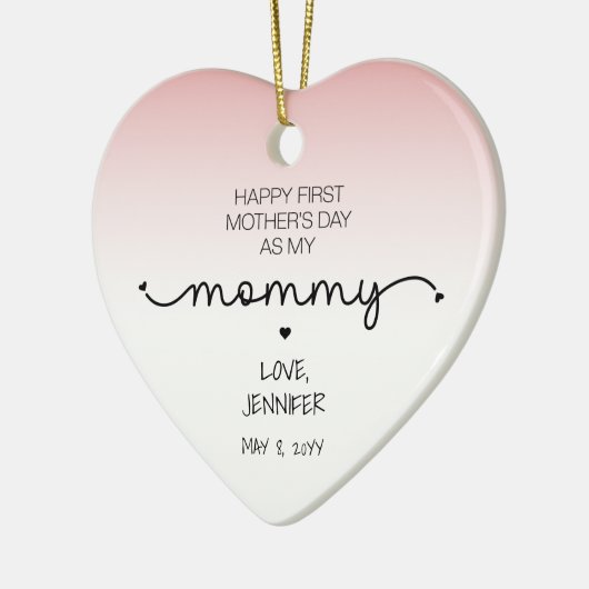 Aangepast eerste Moederdag nieuwe mammie Keepomwil Keramisch Ornament (Links)