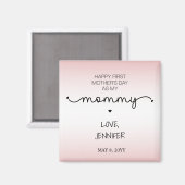 Aangepast eerste Moederdag nieuwe mammie Keepomwil Magneet (Voorkant / Achterkant)