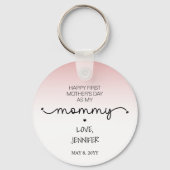 Aangepast eerste Moederdag nieuwe mammie Keepomwil Sleutelhanger (Voorkant)