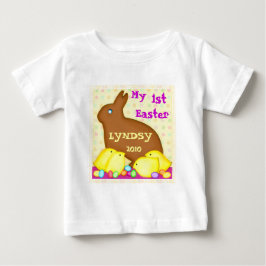 Aangepast eerste paasse Baby T-shirt / pooysuit
