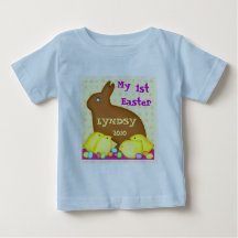 Aangepast eerste paasse Baby T-shirt / pooysuit