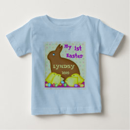 Aangepast eerste paasse Baby T-shirt / pooysuit