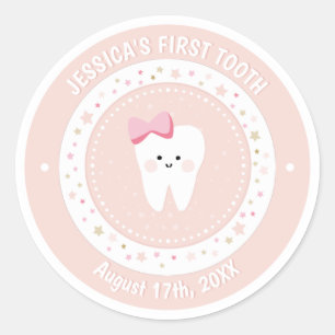 Aangepast eerste tienduizend kindermeisje ronde sticker