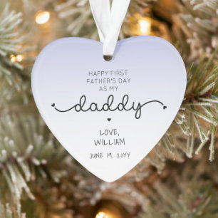 Aangepast eerste Vaderdag nieuwe cadeaubon pappa Ornament