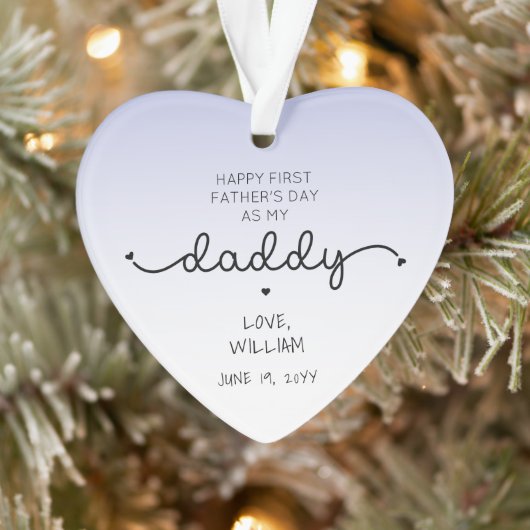 Aangepast eerste Vaderdag nieuwe cadeaubon pappa Ornament (Boom)