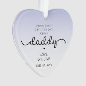 Aangepast eerste Vaderdag nieuwe cadeaubon pappa Ornament (voorkant)