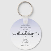 Aangepast eerste Vaderdag nieuwe cadeaubon pappa Sleutelhanger (Voorkant)