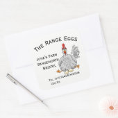 Aangepast eierdoosje label – Cute Chicken Design (Envelop)