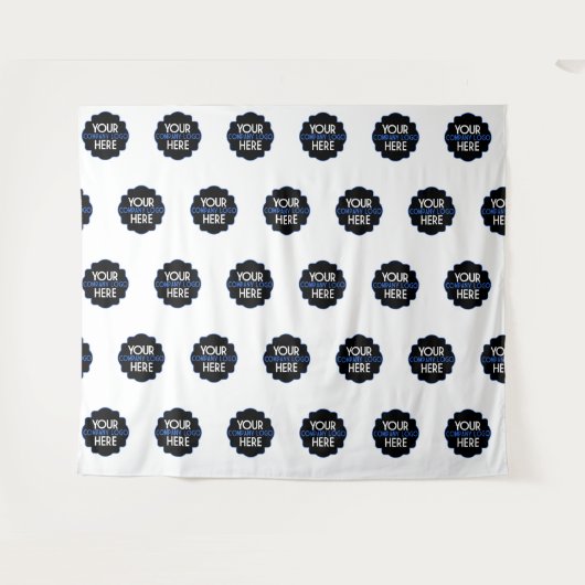 Aangepast eigen bedrijfslogo stap- en herhalingsac wandkleed (Voorkant (horizontaal))