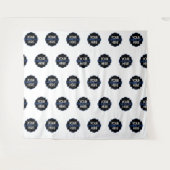 Aangepast eigen bedrijfslogo stap-voor-stap achter wandkleed (Voorkant (horizontaal))